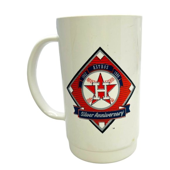 Houston Astros 25th Anniversary Mugs Set of 2 Vintage 1986 - Picture 2 of 8
